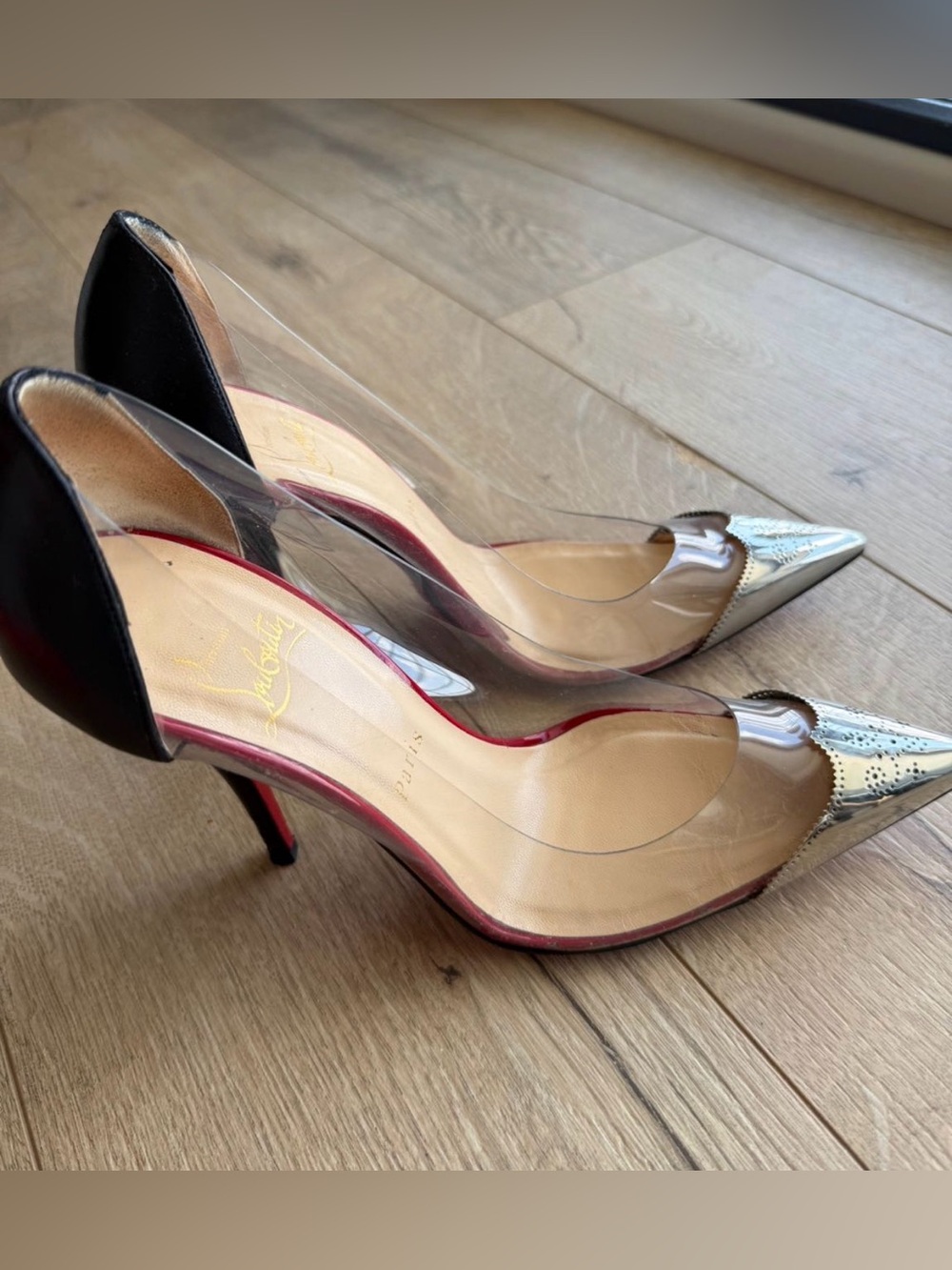 Christian Louboutin transparent PVC pointed-toe pumps - Picture 4 of 15